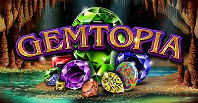 Glowing gems and crystals shining brightly in Gemtopia