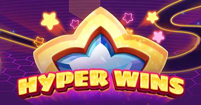 Bright star-shaped icon and glowing symbols in Hyper Wins slot